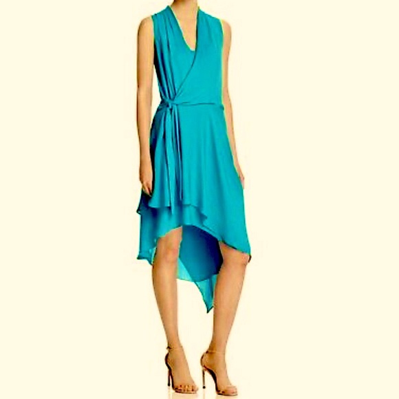 ❌SOLD❌ Kobi Halperin Blair faux Wrap Silk Dress - Picture 4 of 9